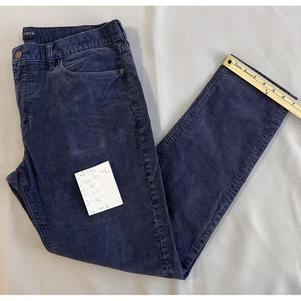 J. Crew Flex Slim Fit Corduroy‎ Pants Men's Size 35x32 (36x31